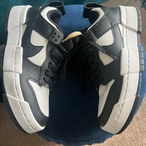 Nike Kids Black and White High-Top Sneakers